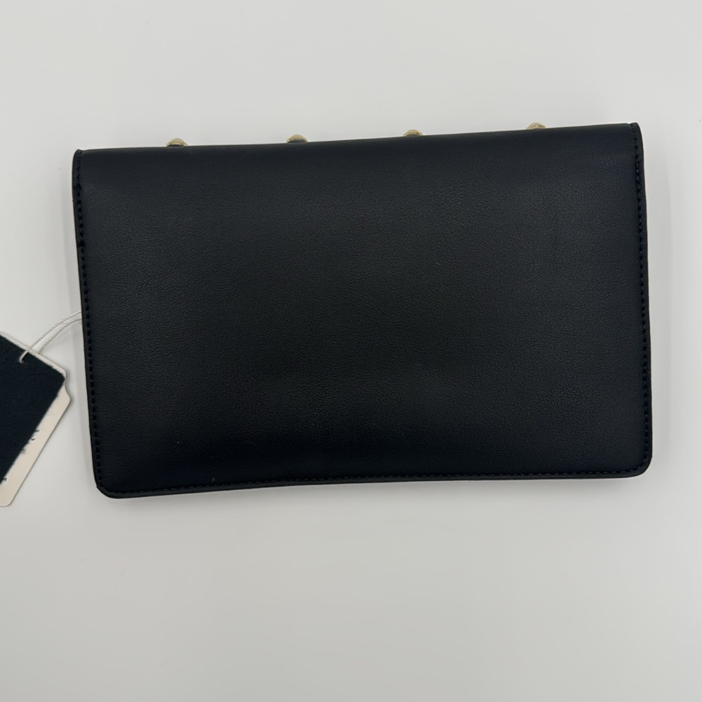 Black clutch with crossbody strap - Picture 11 of 13